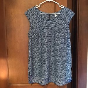 Merona Blue Shibori Print Blouse